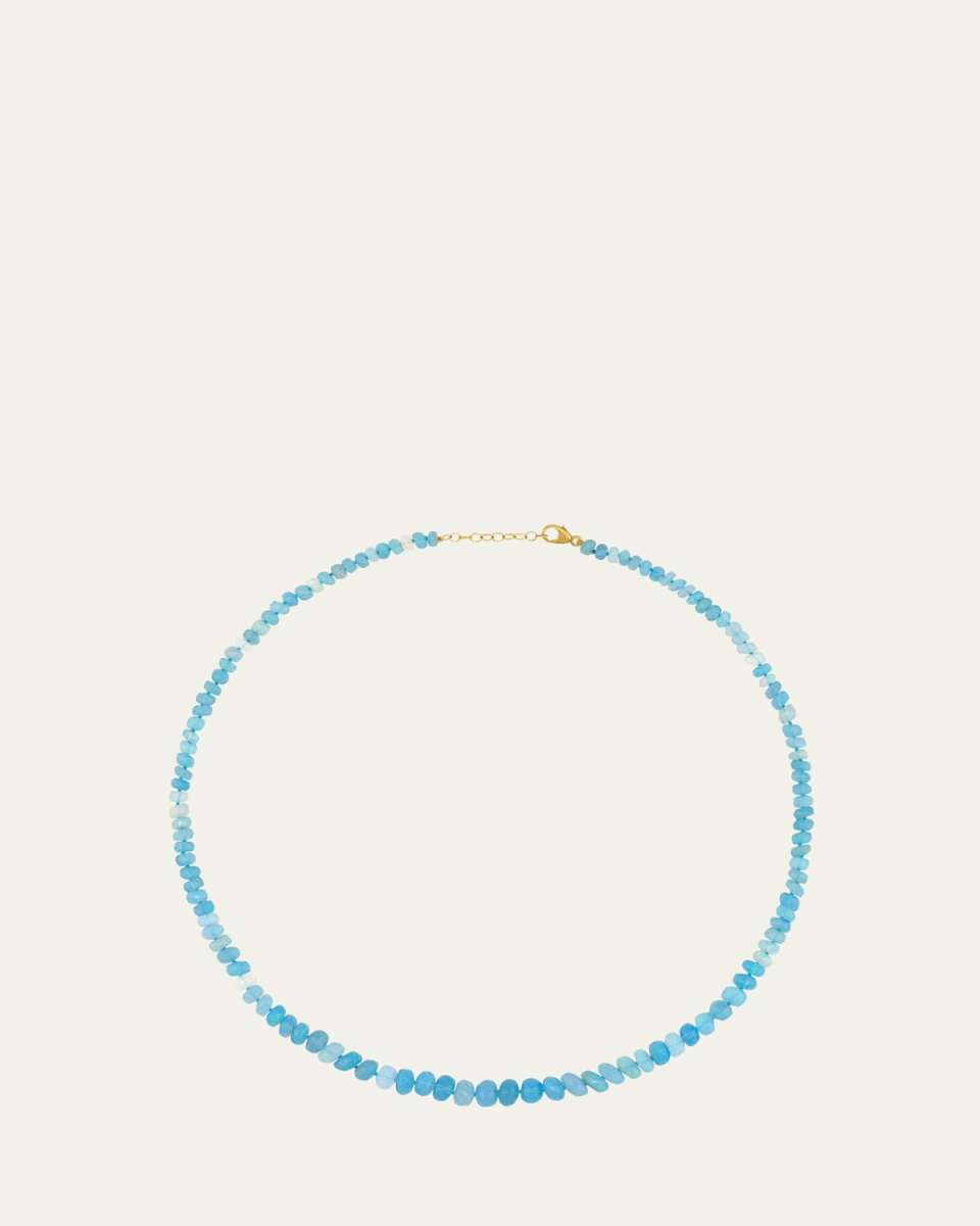 Blue Faceted Large Opal Necklace